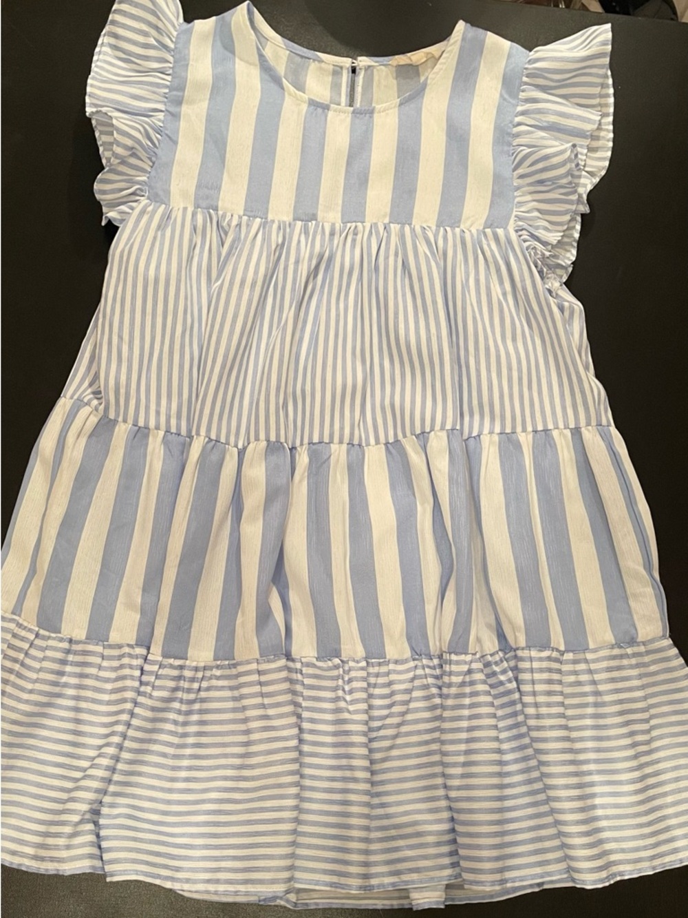 entro Blue and White Striped Summer Dress